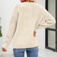 thumbnail image 4 of Dvkptbk Chandails pour Femmes Chandail d'Hiver Uni à Col Rond Manches Longues Tricoté Ample Vêtements en Liquidation, 4 of 4