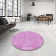 thumbnail image 4 of Ahgly Tapis d'Intérieur Lavable en Machine Carré Transitionnel Pastel Violet Rose, 8 Pieds Carré, 4 of 7