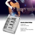 thumbnail image 3 of 4 String Guitar Bridge, Durable Guitar Bridge Metal Fixed Hardtail Saddle Musical Replacement Parts For Electric Guitars Bass Ukulele, 3 of 8