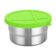 thumbnail image 2 of Stainless Steel Snack Box with Silicone Lid - Sealed Airtight Food Storage Container Portable Divided Compartment for Snacks Seasonings, Green, JKODE, 2 of 8