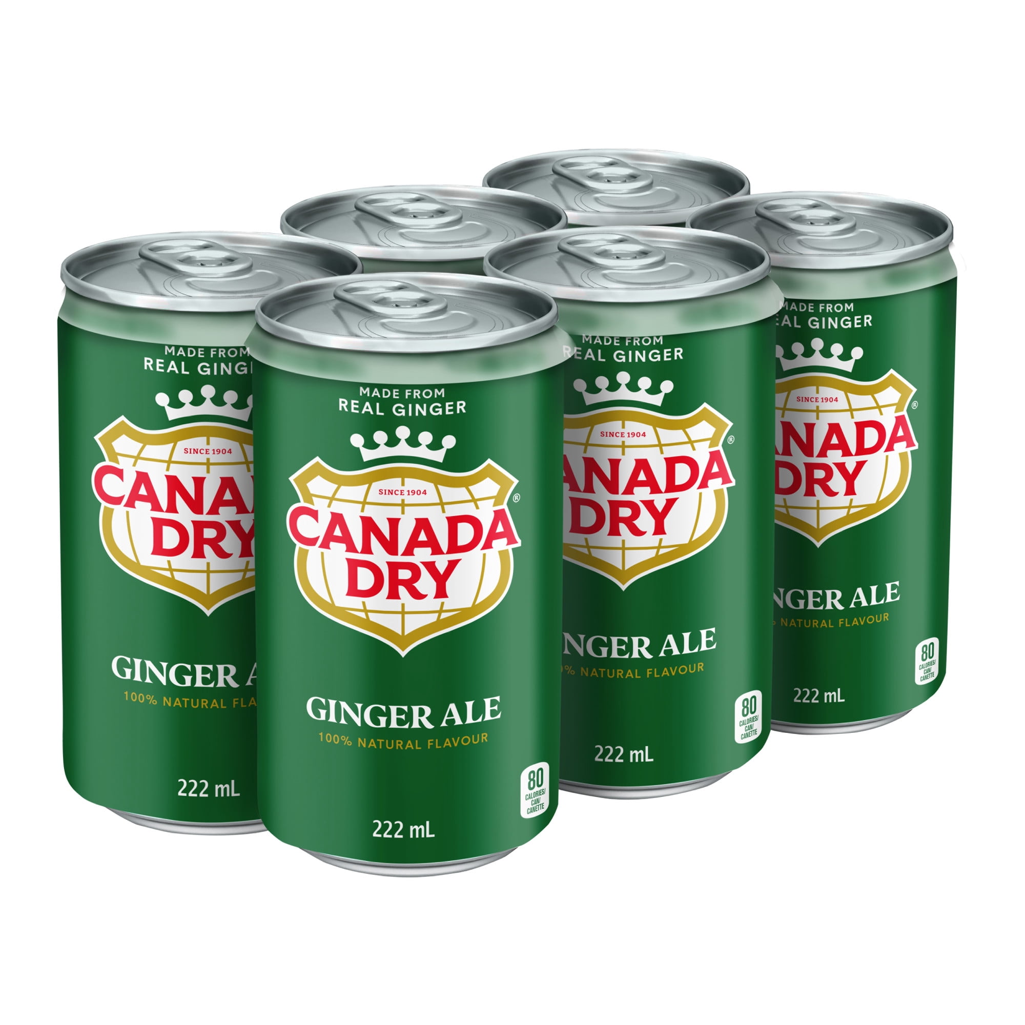 Soda gingembre Canada DryMD - Emballage de 6 mini-canettes de 222 mL