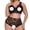 Black, variant on Bra & Brief Sets Plus Size Floral Lace V Neck High Waist Lingerie 2 Piece Set No Underwire for Everyday Comfort and Seductive Style