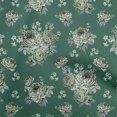 thumbnail image 1 of oneOone Silk Tabby Dark Green Fabric Florals Craft Projects Decor Fabric Printed By The Yard 42 Inch Wide, 1 of 4