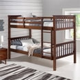 thumbnail image 2 of Pemberly Row Twin Over Twin Bunk Bed in Walnut, 2 of 6