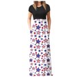 thumbnail image 1 of QIPOPIQ Robes pour Femmes avec Poches Manches Courtes Tendance Imprimé Fête de l'Indépendance Robe d'Été Vacances Longue Robe Offres 2023, 1 of 7