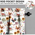 thumbnail image 3 of 1 Piece Chicken Kitchen Curtains and Valances Set for Windows Rooster Kitchen Window Curtains Over Sink Decor 18x54 in, 3 of 5