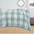 thumbnail image 1 of Nestl Ultra Plush Heavy Thick Raschel Imitation Mink Bed Blanket, 82 x 102, Blue Plaid, 1 of 5