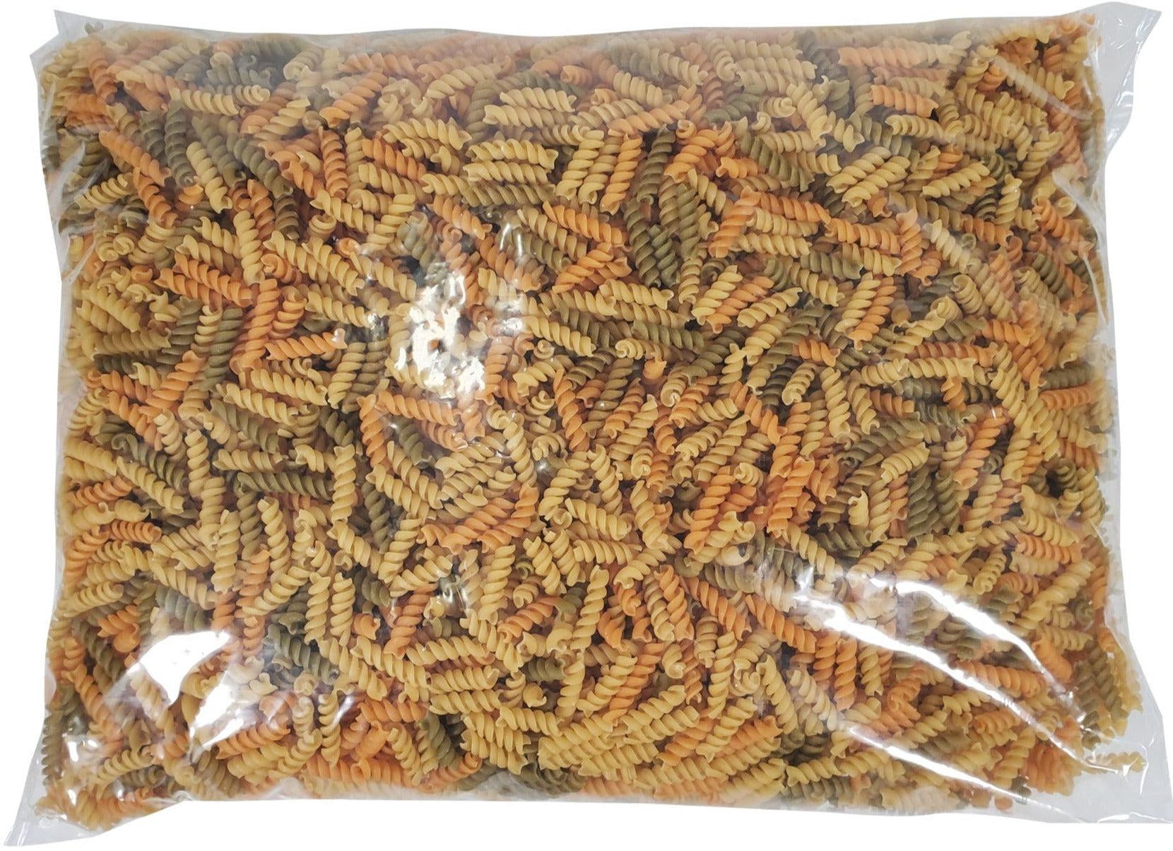 Unico - Vegetable Fusilli Pasta - Tri-Colour - 10lb - 1ct - Vibrant Look & Wholesome Veggie-Infused Flavor (1ct)