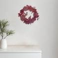 thumbnail image 2 of Burgundy Felt Eucalyptus Wreath, 2 of 3