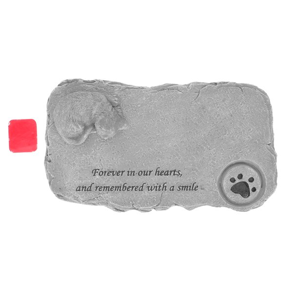 MasteelfCA Pet Memorial Plaque Outdoor Cat Memorial Stone Lovely Kitten Design Pet Stone Decor