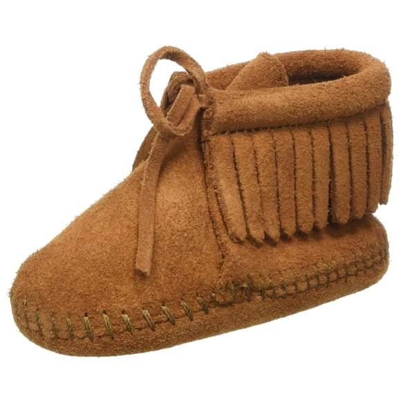 Minnetonka Fringe Bootie (Toddler),Brown,6 M US Toddler