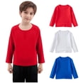 thumbnail image 2 of ZACPNCV Chandails Molletonnés à Col Rond pour Filles 3 Pcs, Chandails à Manches Longues pour Enfants, Hauts, Chandail d'Automne, Bleu, 2-3 Ans, 2 of 8