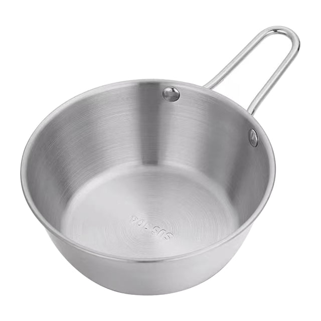 Dvkptbk A Plates Cooking Snack Seasoning Bowl with Handle, Golden Rice Bowl, Hot and Cold Wine Bowl, Stainless Steel Rice Wine Bowl Kitchen Essentials