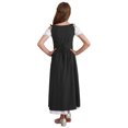 thumbnail image 2 of Mufeng Girls Medieval Renaissance Vintage Dress Velvet Robe Gown Renaissance Cosplay Halloween Party Dress Black 6, 2 of 6