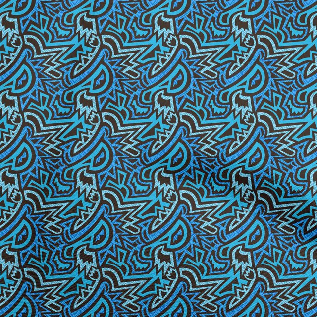 oneOone Silk Tabby Royal Blue Fabric Abstract Craft Projects Decor Fabric Printed By The Yard 42 Inch Wide