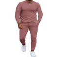 thumbnail image 1 of Mens Long Sleeve Outfits Stand Collar Sweatshirt Top and Sweatpants Tracksuit Set, 1 of 9