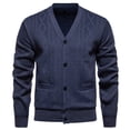 thumbnail image 1 of Cardigan Épais Texturé pour Homme, Veste en Tricot à Boutons, 1 of 5