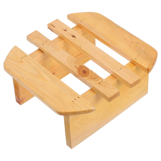 WHAMVOX Solid Wood Stool for Foot Bath Comfortable Steaming Seat Durable Multi Tub Stool