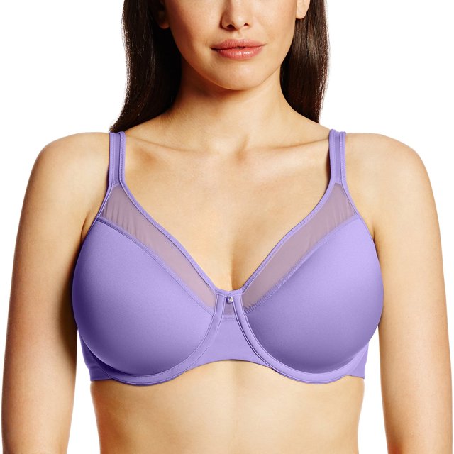Bali One Smooth U Women`s Ultra Light Illusion Neckline Underwire Bra, 40DD