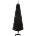 thumbnail image 1 of HOMCOM 6' Artificial Christmas Tree Xmas Slim Tree Holiday Décor, Black, 1 of 10
