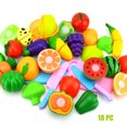 thumbnail image 1 of Play Food Sets for Kids Kitchen 2017 Kids Pretend Role Play Kitchen Fruit Vegetable Food Toy Cutting Set Gift, 1 of 9