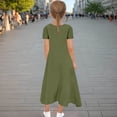thumbnail image 4 of Tranfacy Robe d'Été pour Filles, Robe Maxi pour Jeunes Filles, Robe à Manches Courtes pour Fille, Robe de Princesse à la Mode et Mignonne, Robe Respirante Douce et Confortable, 4 of 4