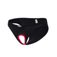thumbnail image 5 of Fridja Men Casual Fashion Solid Charming Cutout Open File Ice Silk Briefs Comfort Flex Fit Underpants, 5 of 5