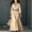 Beige, variant on Caywon Elegant Women's Dress, Long Sleeve Collared Button Down with Belted Waist, Flowy Cotton Linen Maxi for Summer Vacation and Daily Wear