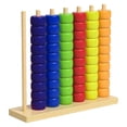 thumbnail image 2 of HCBY Family Game Night Color Stacking Challenge, 2-Player Competitive Puzzle with Wooden Stand, Educational Toy for Color Matching Sequencing, Compact Tabletop Game with 60 Colorful Rings, 2 of 7