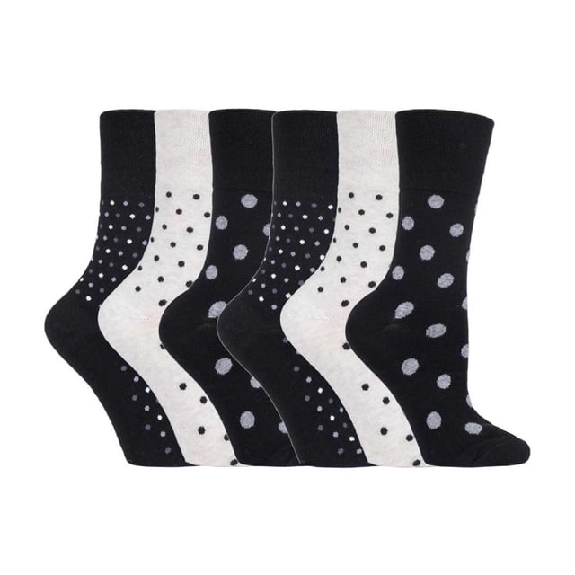 Gentle Grip - 6 Pairs Ladies Gentle Grip Non Elastic Crew Socks