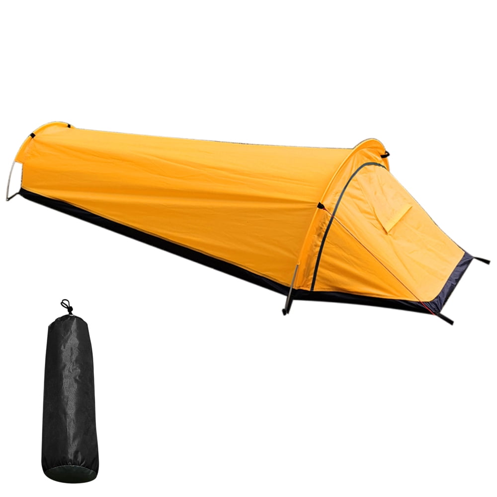 Backpacking Tent Outdoor Camping Bag Tent Lightweight Single Person Tent Yellow