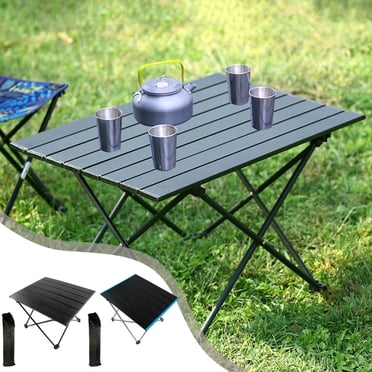 Sentmoon Petite Table Pliante Table de Camping Portable Table Légère Pliante Dessus de Table en Aluminium Sac de Transport Facile à Transporter Pique-Nique Extérieur Cuisine Plage Randonnée Pêche Table Polyvalente