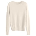 thumbnail image 3 of SHIXIAOO Women's Round Neck Pullover Sweater Solid Color Long Sleeves Raglan Sweater Dress Quarter Zip Sweater Pullover, 3 of 3