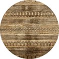 thumbnail image 1 of Ahgly Tapis Rond Abstrait Marron Sable Lavable en Machine, 8 Pieds Rond, 1 of 7