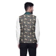 thumbnail image 3 of Atasi Skull Printed Wedding Jackets For Men Nehru Jacket Waist Coat For Wedding & Festive Season-Large, 3 of 4