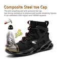 thumbnail image 2 of Bottes de Travail à Embout d'Acier Indestructibles pour Hommes Bottes d'Extérieur Chaussures de Sécurité Militaires, 2 of 5