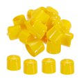 thumbnail image 1 of Unique Bargains 30 Pcs Capuchons d'Extrémité en Caoutchouc 25mm Couvre-Vis en PVC Vinyle Protecteur de Filetage de Vis Capuchons Ronds pour Tablette en Fil Jaune, 1 of 5