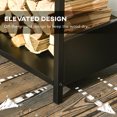 thumbnail image 4 of Outsunny Firewood Rack Outdoor Log Holder, Black, 15.4" x 13.8" x 29.9", 4 of 10