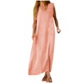 thumbnail image 1 of TJAZFJPA Robes Découpées pour Femmes Robe d'Été pour Femmes Jupe Longue Couleur Unie Mode Décontractée Jupe Longue Robes de Plage Blanches pour Femmes Robe Maxi d'Été, 1 of 7