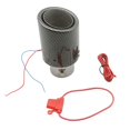 thumbnail image 4 of jinwen Car Universal Carbon Fiber Tailpipe Muffler Tip Red Light 02, 4 of 9