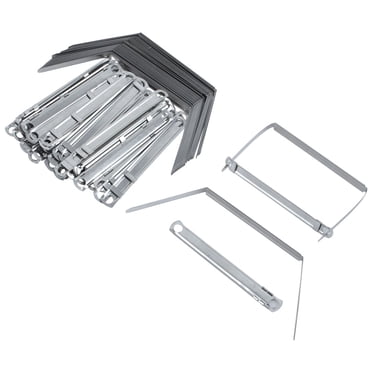 Unique Bargains Metal Prong Paper Fasteners, Silver Tone, 50 Count