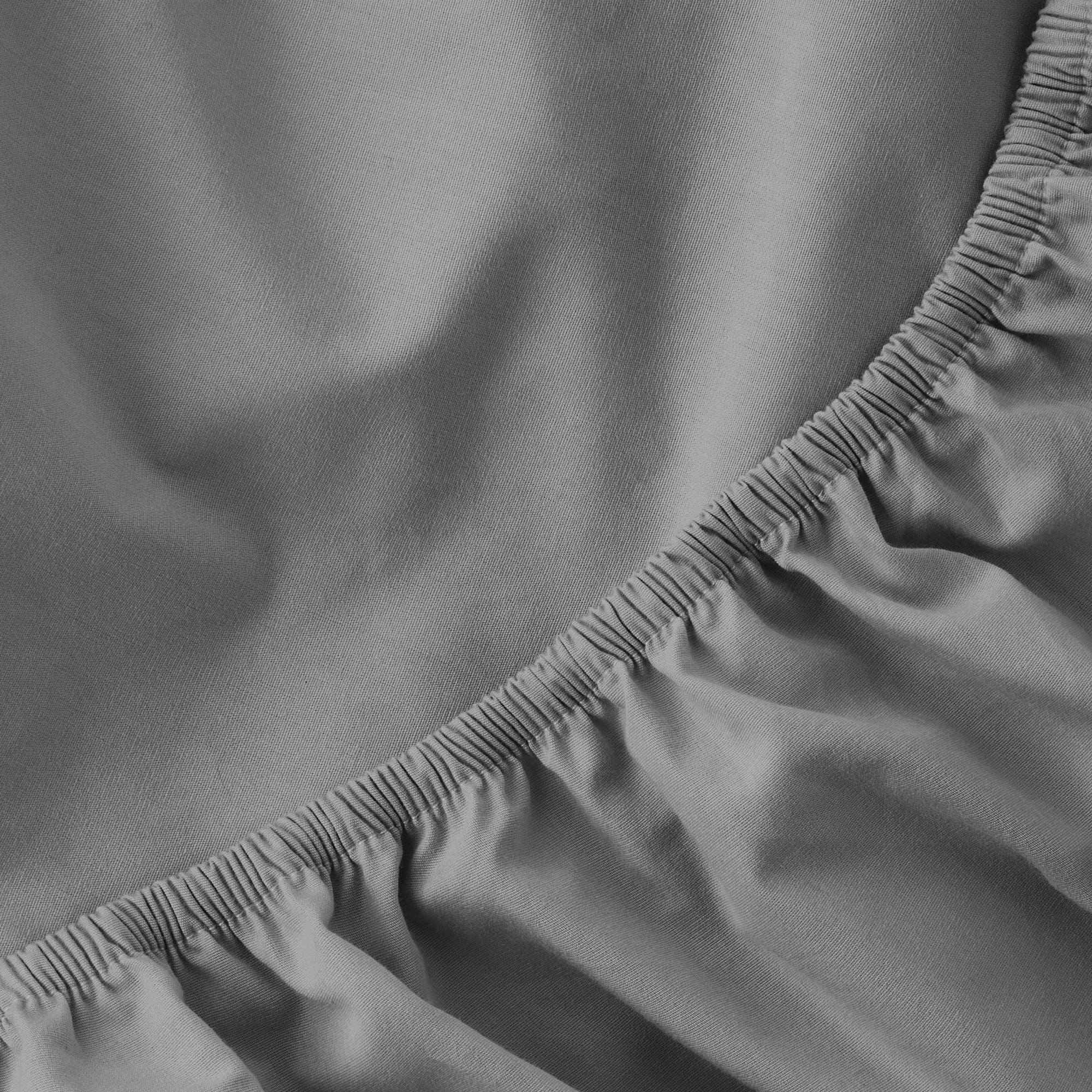 Mainstays 4-Piece 300 Thread Count Grey- CVC Cotton Blend Bed Sheet Set, Double (Adult)