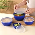thumbnail image 1 of Plastic Food Storage Bowl with Airtight Lid | Freshness Container for Meal Prep | Stackable Oval Bowl for Fridge Organization | Cutlery and Leftover Storage, 1 of 9