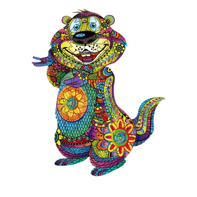Wood Marmot Shape Puzzle 210-Piece Hard Irregular Jigsaw Brain Teaser Board Game for Adults Family Desk Showcase Unique Gift