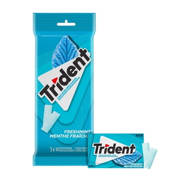 Trident, Freshmint Sugar-free Gum Multipack - Pack of 3 (42 Pieces)