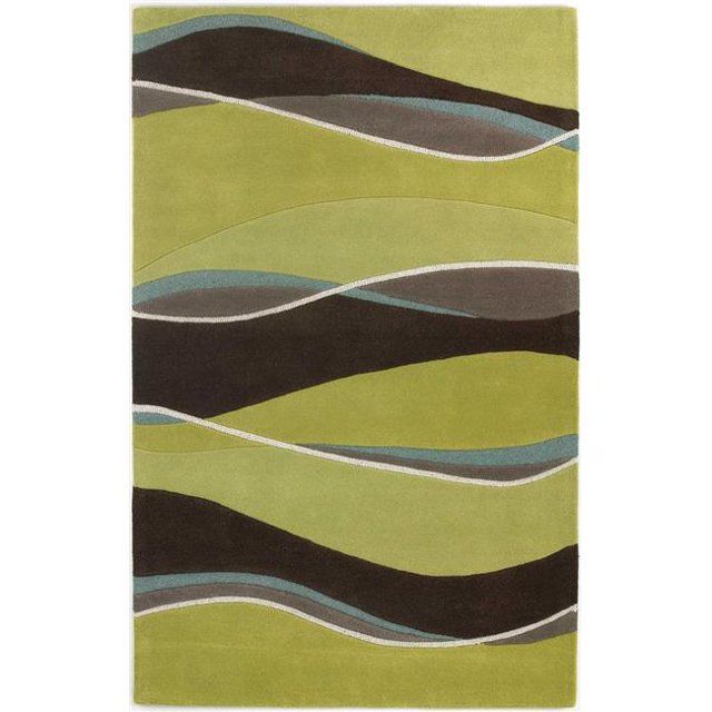 HomeRoots 353539 27 x 45 in. Wool Lime & Mocha Area Rug