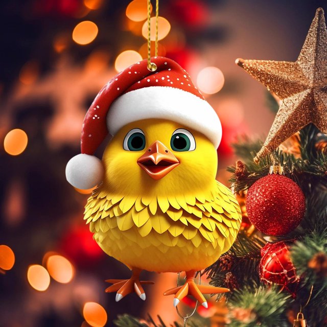 Meitianfacai Cute Rooster Car Pendant Home Tree Decoration Christmas Tree Ornament Home Decor