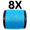 X8 Bleu de Mer, variante sur Reaction Tackle X8 Tresse de Pêche à 8 Brins – Tresse PE Super Solide et Résistante à l'Abrasion – Longue Portée, Zéro Étirement – Eau Douce et Eau Salée - Bleu Mer - 25 Lb / 300 Yd