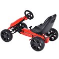 thumbnail image 4 of Costway Xmas Gift Go Kart Kids Ride On Car Pedal Powered Car 4 Wheel Racer Toy Stealth Outdoor, 4 of 8