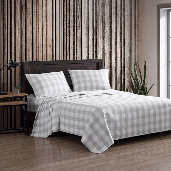 Eddie Bauer - Queen Sheet Set, Warm Breathable Cotton Flannel Bedding with Deep Pockets, Brushed for Extra Softness, Cozy Home Decor, Oeko-